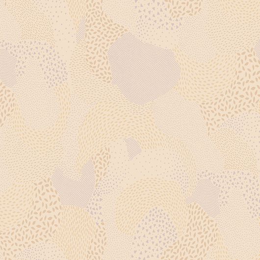 Рельефные обои "Drops" из коллекции Bon Voyage, бренд Milassa, с абстрактным рисунком персикового цвета, обои для детской